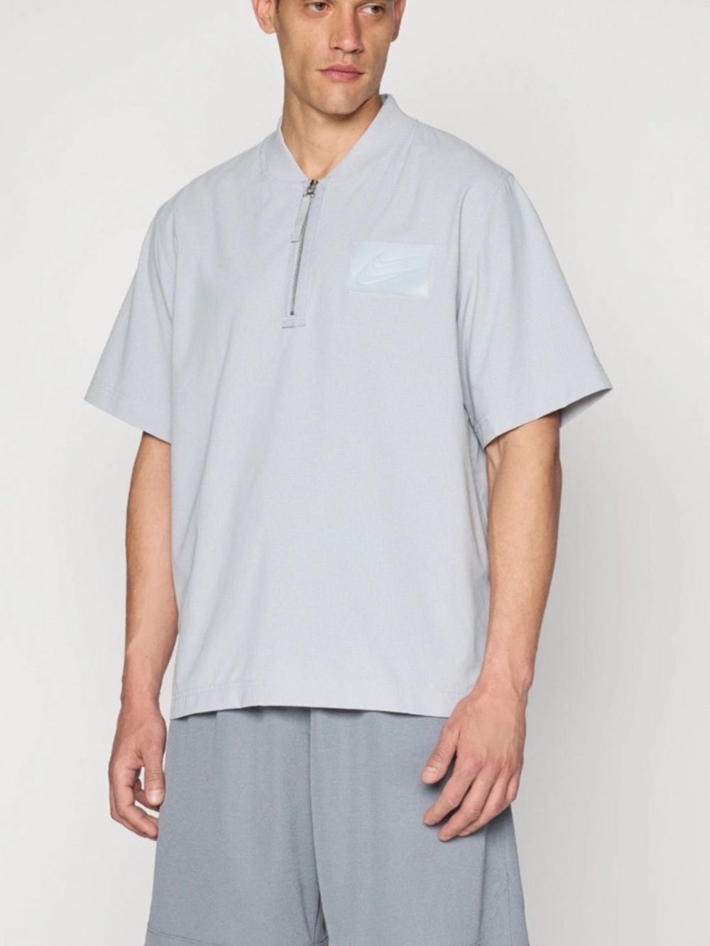 Nike Light Blue Short-Sleeve Half-Zip Polo